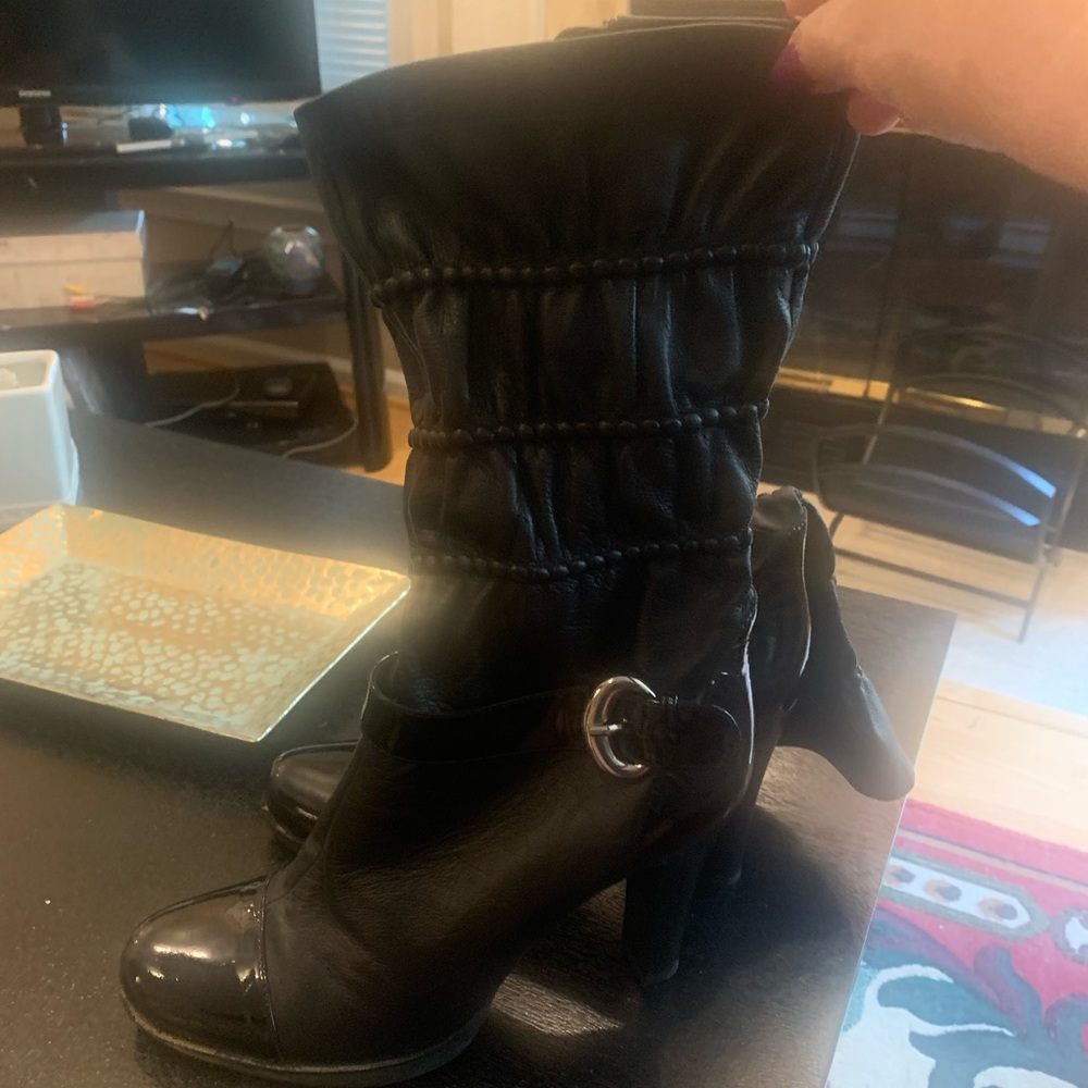 Via Spiga black leather boots great condition. Size 9.5